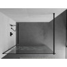 Mexen Kioto ścianka prysznicowa 130 x 200 Walk-in cm, biały wzór 8 mm, czarna - 800-130-101-70-85