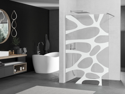Mexen Kioto ścianka prysznicowa Walk-in 70 x 200 cm, biała fala 8 mm, chrom - 800-070-101-01-97