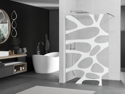 Mexen Kioto ścianka prysznicowa Walk-in 90 x 200 cm, biała fala 8 mm, chrom - 800-090-101-01-97