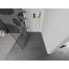 Mexen Kioto ścianka prysznicowa Walk-in 70 x 200 cm, transparent/biała fala 8 mm, złota - 800-070-101-50-97
