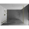 Mexen Kioto ścianka prysznicowa Walk-in 140 x 200 cm, biała fala 8 mm, złota - 800-140-101-50-97