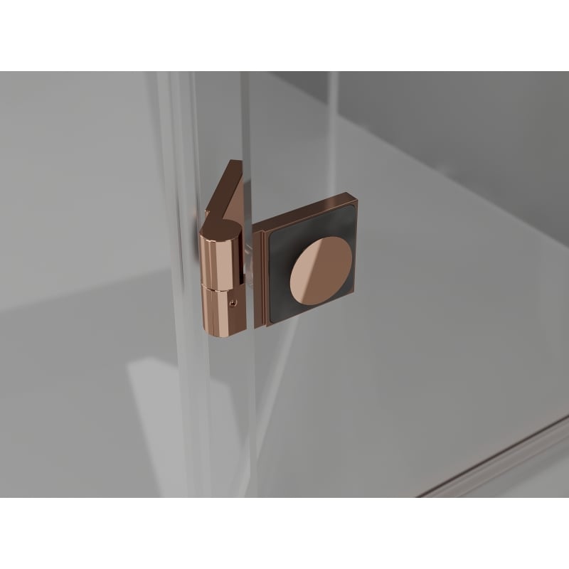 Mexen Lunar T kabina prysznicowa uchylna prawa 125 x 110 cm, transparent, różowe złoto - 834T-125-110-60-00-P