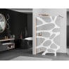Mexen Kioto ścianka prysznicowa Walk-in 80 x 200 cm, biała fala 8 mm, różowe złoto - 800-080-101-60-97