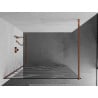 Mexen Kioto ścianka prysznicowa Walk-in 80 x 200 cm, biała fala 8 mm, różowe złoto - 800-080-101-60-97