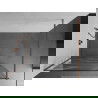Mexen Kioto ścianka prysznicowa Walk-in 100 x 200 cm, biała fala 8 mm, różowe złoto - 800-100-101-60-97