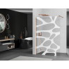 Mexen Kioto ścianka prysznicowa Walk-in 140 x 200 cm, biała fala 8 mm, różowe złoto - 800-140-101-60-97