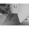 Mexen Kioto ścianka prysznicowa Walk-in 140 x 200 cm, biała fala 8 mm, różowe złoto - 800-140-101-60-97