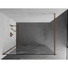 Mexen Kioto ścianka prysznicowa Walk-in 140 x 200 cm, biała fala 8 mm, różowe złoto - 800-140-101-60-97