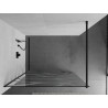 Mexen Kioto ścianka prysznicowa Walk-in 90 x 200 cm, biała fala 8 mm, czarna - 800-090-101-70-97
