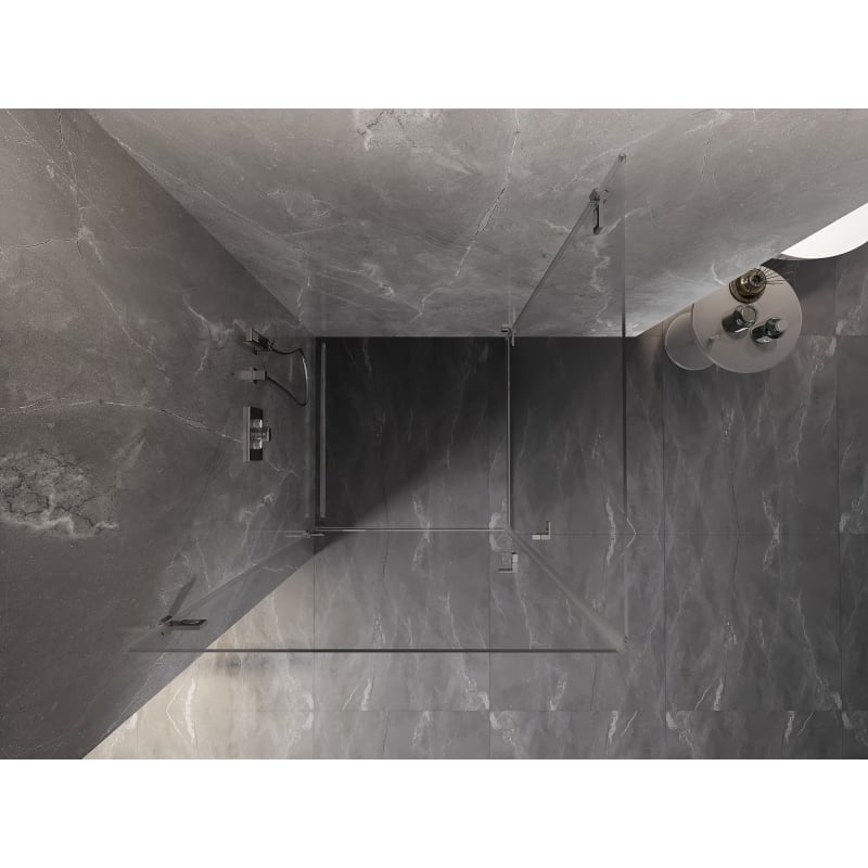Mexen Lunar-B Duo kabina prysznicowa uchylna 75 x 75 cm, transparent, chrom - 832-075L-075P-01-00