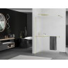 Mexen Kioto+ ścianka prysznicowa z półką Walk-in 80 x 200 cm, szron, złota - 800-080-121-50-30