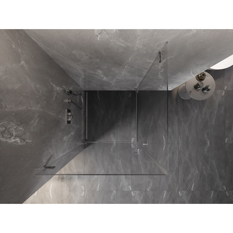 Mexen Lunar-B Duo kabina prysznicowa uchylna 95 x 95 cm, transparent, chrom - 832-095L-095P-01-00