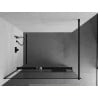 Mexen Kioto+ ścianka prysznicowa z półką Walk-in 70 x 200 cm, transparent, czarna - 800-070-121-70-00