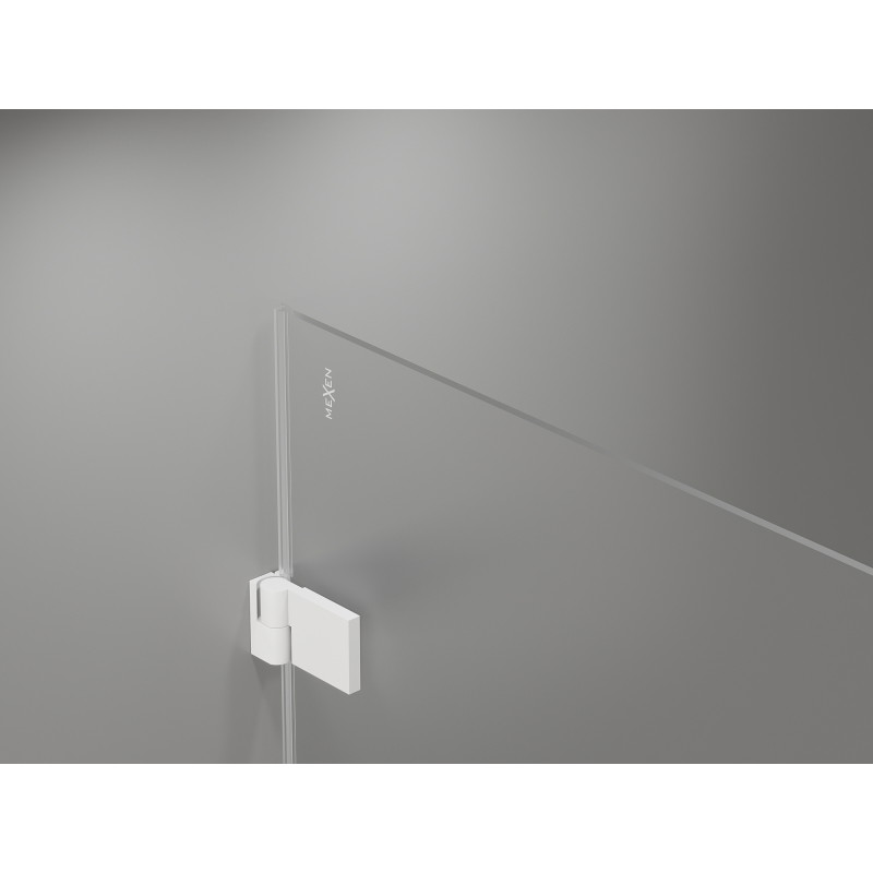 Mexen Lunar-B Duo kabina prysznicowa uchylna 80 x 75 cm, transparent, biała - 832-080L-075P-20-00