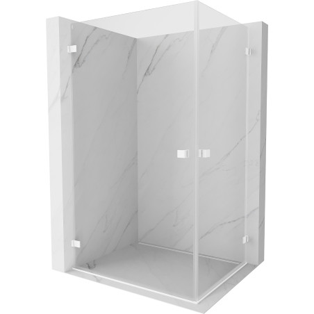 Mexen Lunar-B Duo kabina prysznicowa uchylna 80 x 75 cm, transparent, biała - 832-080L-075P-20-00