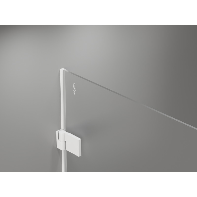 Mexen Lunar-B Duo kabina prysznicowa uchylna 95 x 80 cm, transparent, biała - 832-095L-080P-20-00