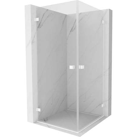 Mexen Lunar-B Duo kabina prysznicowa uchylna 90 x 90 cm, transparent, biała - 832-090L-090P-20-00