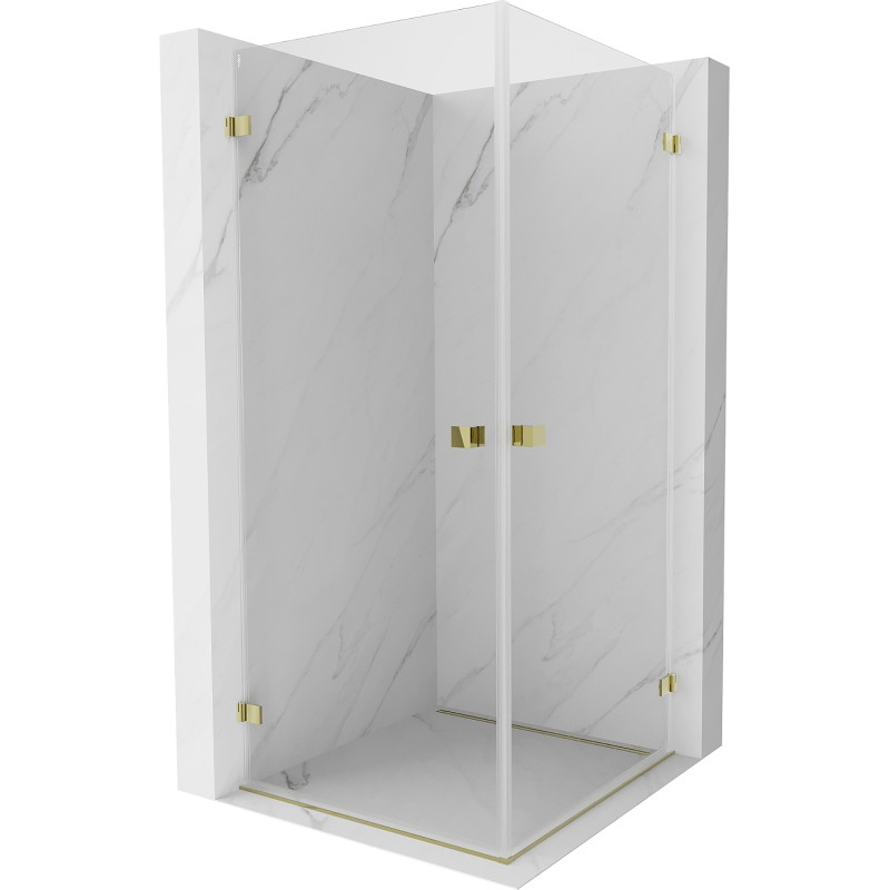 Mexen Lunar-B Duo kabina prysznicowa uchylna 70 x 70 cm, transparent, złota - 832-070L-070P-50-00