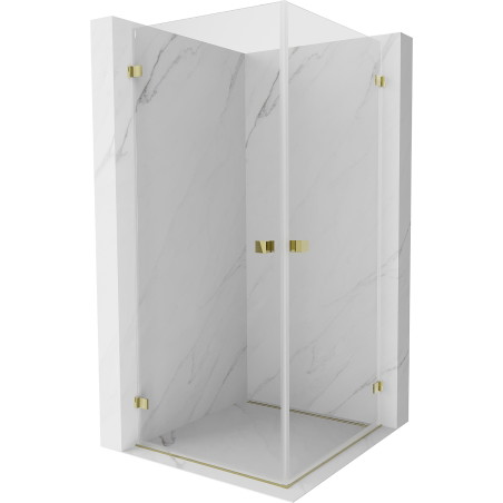 Mexen Lunar-B Duo kabina prysznicowa uchylna 70 x 70 cm, transparent, złota - 832-070L-070P-50-00