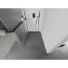 Mexen Kioto+ ścianka prysznicowa z półką Walk-in 80 x 200 cm, szron, czarna - 800-080-121-70-30