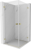 Mexen Lunar-B Duo kabina prysznicowa uchylna 75 x 75 cm, transparent, złota - 832-075L-075P-50-00