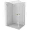 Mexen Lunar-B Duo kabina prysznicowa uchylna 90 x 80 cm, transparent, złota - 832-090L-080P-50-00