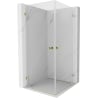 Mexen Lunar-B Duo kabina prysznicowa uchylna 90 x 90 cm, transparent, złota - 832-090L-090P-50-00