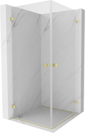 Mexen Lunar-B Duo kabina prysznicowa uchylna 85 x 85 cm, transparent, złota szczotkowana - 832-085L-085P-55-00