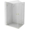 Mexen Lunar-B Duo kabina prysznicowa uchylna 90 x 85 cm, transparent, złota szczotkowana - 832-090L-085P-55-00