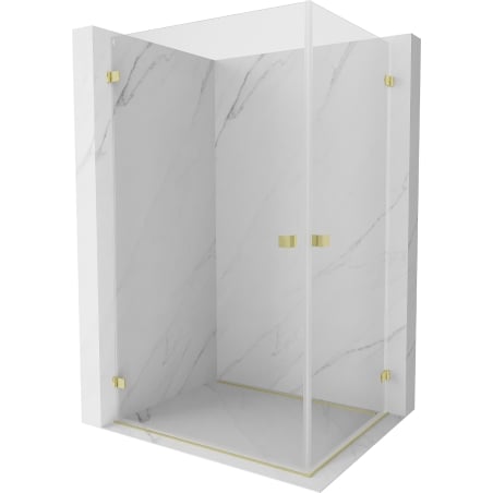 Mexen Lunar-B Duo kabina prysznicowa uchylna 100 x 95 cm, transparent, złota szczotkowana - 832-100L-095P-55-00