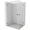 Mexen Lunar-B Duo kabina prysznicowa uchylna 85 x 80 cm, transparent, różowe złoto - 832-085L-080P-60-00