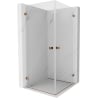 Mexen Lunar-B Duo kabina prysznicowa uchylna 85 x 85 cm, transparent, różowe złoto - 832-085L-085P-60-00