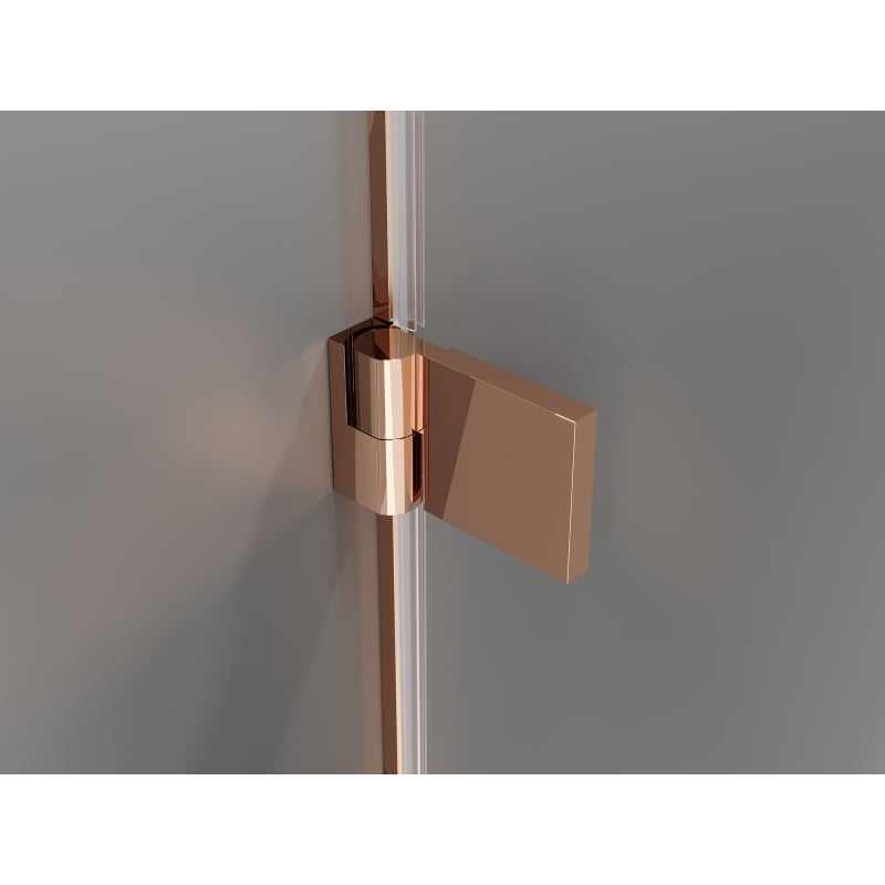 Mexen Lunar-B Duo kabina prysznicowa uchylna 90 x 85 cm, transparent, różowe złoto - 832-090L-085P-60-00