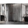 Mexen Lunar-B Duo kabina prysznicowa uchylna 95 x 95 cm, transparent, różowe złoto - 832-095L-095P-60-00