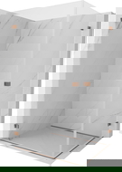 Mexen Lunar-B Duo kabina prysznicowa uchylna 100 x 95 cm, transparent, różowe złoto - 832-100L-095P-60-00