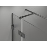 Mexen Lunar T kabina prysznicowa uchylna prawa 120 x 120 cm, transparent, gun gray szczotkowany - 834T-120-120-66-00-P