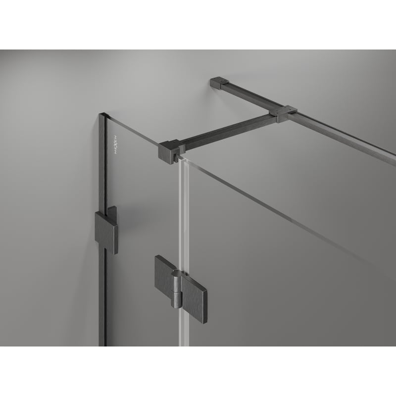 Mexen Lunar T kabina prysznicowa uchylna prawa 135 x 120 cm, transparent, gun gray szczotkowany - 834T-135-120-66-00-P