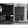 Mexen Kioto+ ścianka prysznicowa z półką Walk-in 120 x 200 cm, lustro, czarna - 800-120-121-70-50
