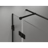 Mexen Lunar T kabina prysznicowa uchylna prawa 130 x 110 cm, transparent, czarna - 834T-130-110-70-00-P