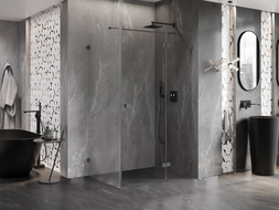 Mexen Lunar T kabina prysznicowa uchylna prawa 110 x 90 cm, transparent, gun metal - 834T-110-090-95-00-P