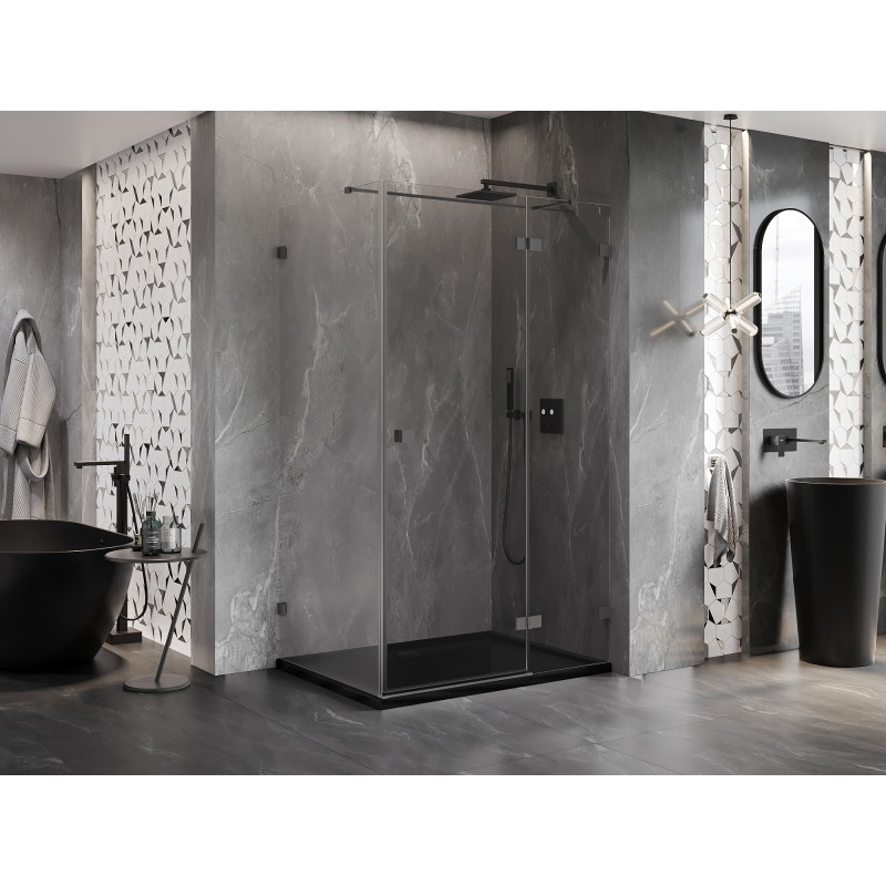 Mexen Lunar T kabina prysznicowa uchylna prawa 120 x 110 cm, transparent, gun metal - 834T-120-110-95-00-P