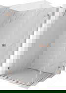 Mexen Lunar-B Duo kabina prysznicowa uchylna 90 x 80 cm, transparent, miedź szczotkowana - 832-090L-080P-65-00