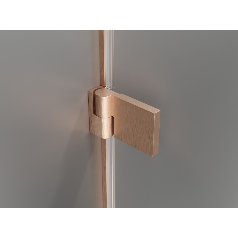 Mexen Lunar-B Duo kabina prysznicowa uchylna 95 x 80 cm, transparent, miedź szczotkowana - 832-095L-080P-65-00