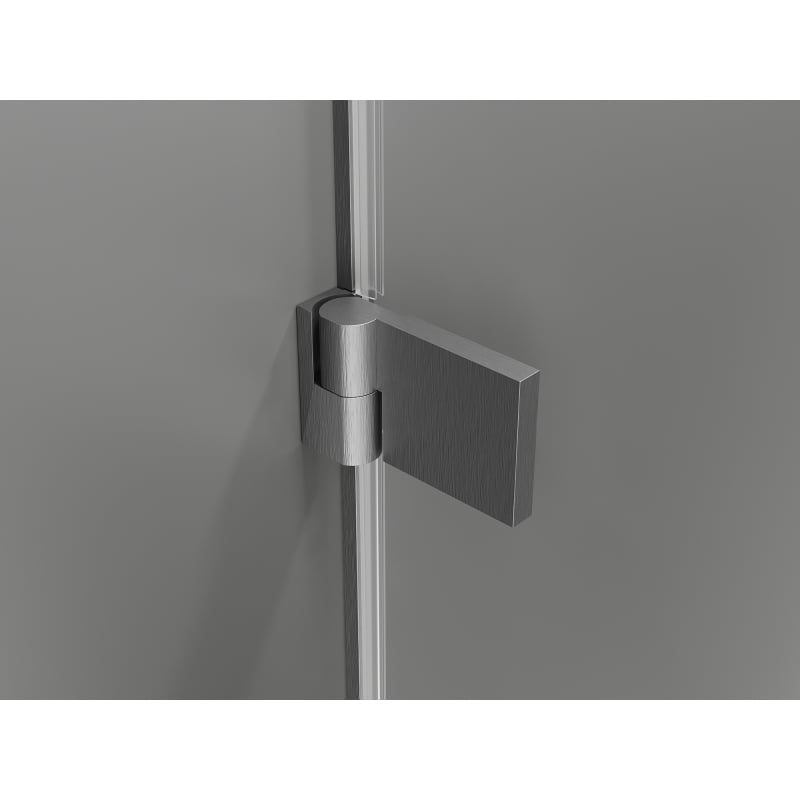 Mexen Lunar-B Duo kabina prysznicowa uchylna 70 x 70 cm, transparent, gun gray szczotkowany - 832-070L-070P-66-00