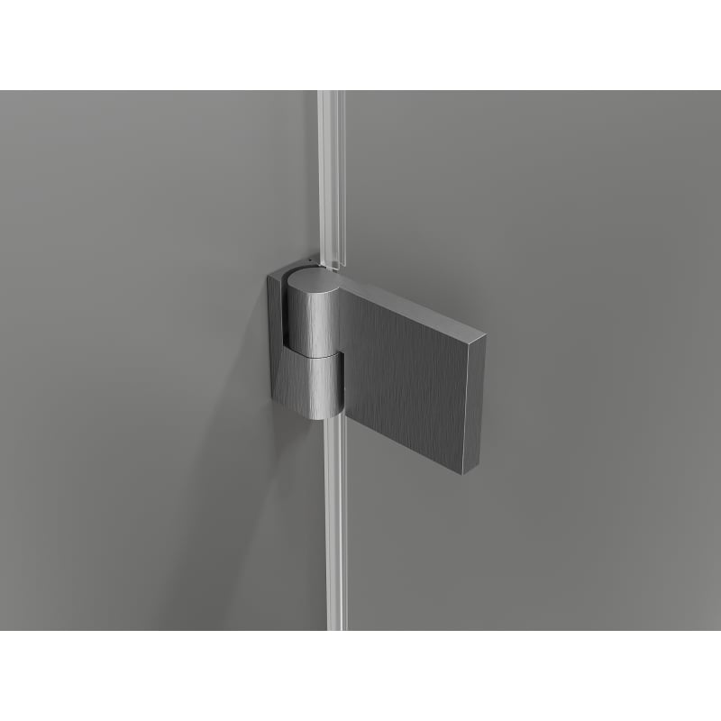 Mexen Lunar-B Duo kabina prysznicowa uchylna 80 x 80 cm, transparent, gun gray szczotkowany - 832-080L-080P-66-00