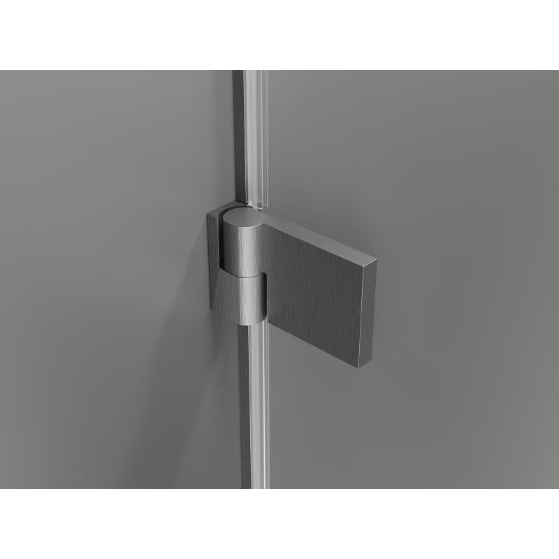 Mexen Lunar-B Duo kabina prysznicowa uchylna 85 x 80 cm, transparent, gun gray szczotkowany - 832-085L-080P-66-00
