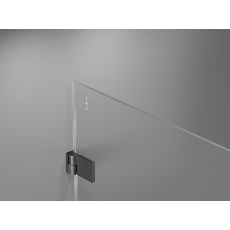 Mexen Lunar-B Duo kabina prysznicowa uchylna 95 x 80 cm, transparent, gun gray szczotkowany - 832-095L-080P-66-00