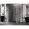 Mexen Lunar-B Duo kabina prysznicowa uchylna 80 x 75 cm, transparent, czarna - 832-080L-075P-70-00