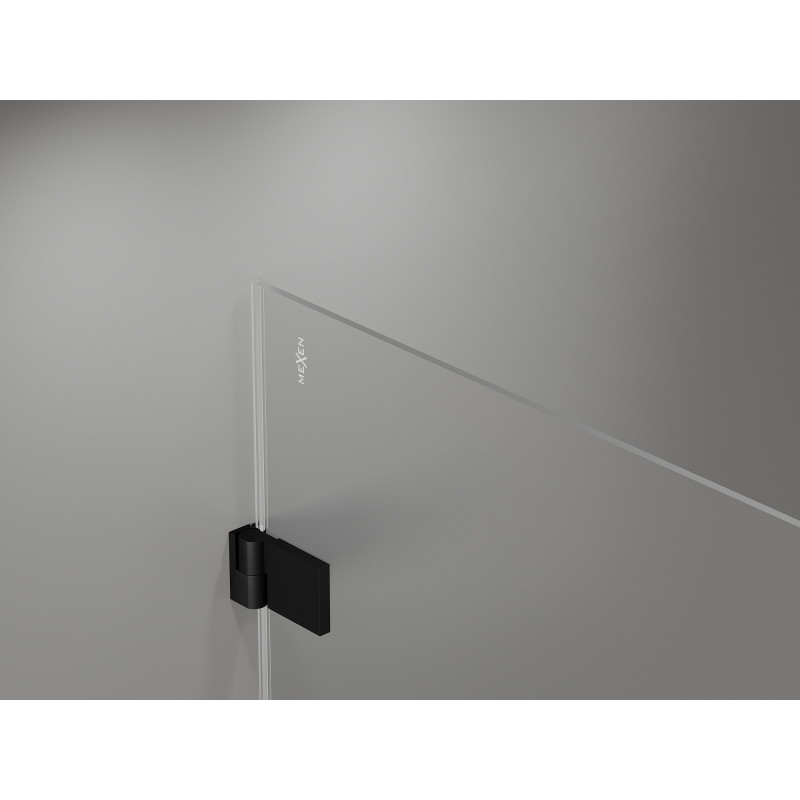 Mexen Lunar-B Duo kabina prysznicowa uchylna 80 x 75 cm, transparent, czarna - 832-080L-075P-70-00