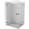 Mexen Lunar-B Duo kabina prysznicowa uchylna 100 x 80 cm, transparent, czarna - 832-100L-080P-70-00